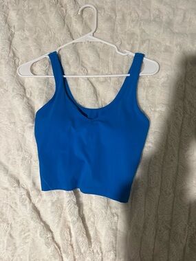 lululemon athletica Royal Blue Scoop Crop Tank